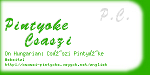 pintyoke csaszi business card